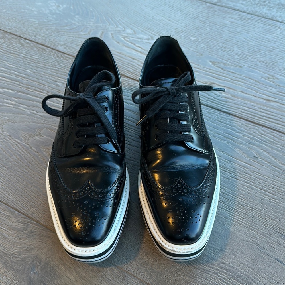 Prada Oxford Shoes (Black), 37.5